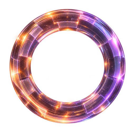 Glowing circular loop representing iterative refinement